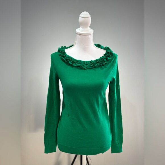 Green Talbots Silk Blend Boatneck Sweater Size XS - Picture 1 of 6